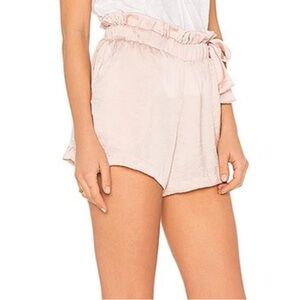 David Lerner Waist Tie Shorts in Blush Pink | Medium